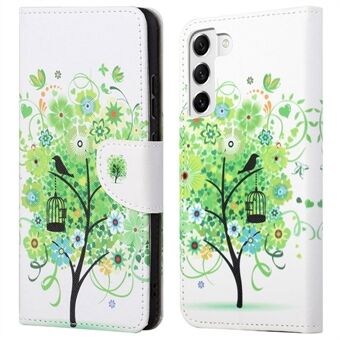 For Samsung Galaxy S23 Cross Texture PU Leather Flip Stand Wallet Case Pattern Printing Protector Cover