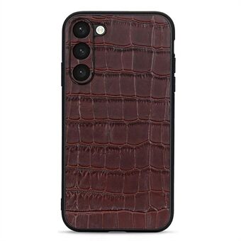 For Samsung Galaxy S23 Genuine Leather Crocodile Texture Protective Phone Case Anti-fall Cell Phone Back Cover