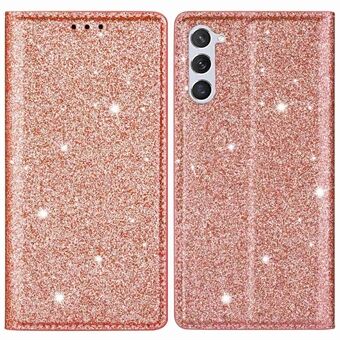 For Samsung Galaxy S23 Glitter Sequins PU Leather Phone Case Card Holder Shockproof Stand Cover