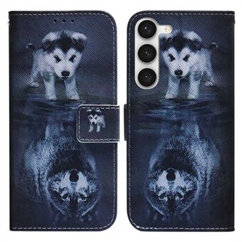 For Samsung Galaxy S23 Pattern Printing PU Leather Wallet Magnetic Cover Viewing Stand Shockproof Flip Phone Case