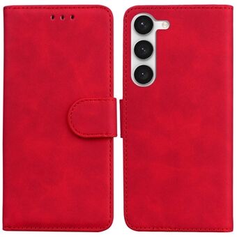 For Samsung Galaxy S23 Solid Color Flip PU Leather Case Wallet Style Magnetic Closure Stand Shockproof Protective Phone Cover