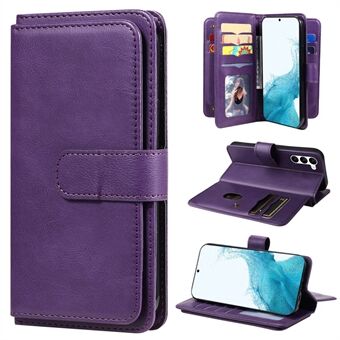 KT Multi-functional Series-1 Cell Phone Cover for Samsung Galaxy S23, Adjustable Stand Card Holder Shockproof PU Leather Smartphone Case Wallet