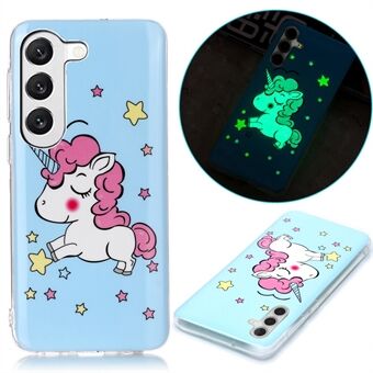 For Samsung Galaxy S23 TPU Phone Case Glow in The Dark Noctilucent Luminous IMD Phone Cover