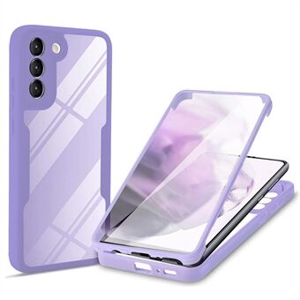 For Samsung Galaxy S23 Acrylic+TPU Clear Phone Case Camera Lens Protection Phone Cover with PET Screen Film