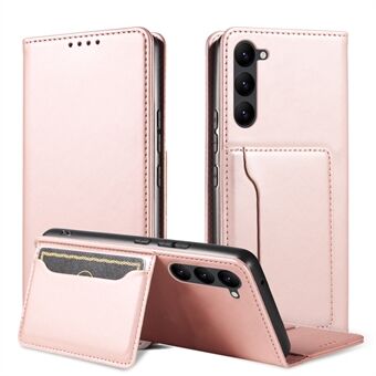 For Samsung Galaxy S23 Shockproof Phone Case Stand Wallet Skin-friendly Leather Magnetic Phone Cover