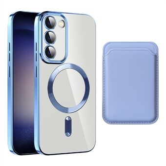 For Samsung Galaxy S23 TPU + PC Clear Phone Case Magnetic Phone Cover with Card Holder