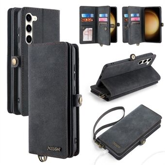 MEGSHI 021 Series For Samsung Galaxy S23 Phone Stand Cover Removable Leather Shell Wallet Magnetic Phone Case