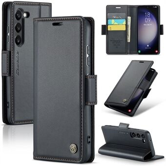 CASEME 023 Series For Samsung Galaxy S23 Shockproof PU Leather Case RFID Blocking Wallet Phone Cover