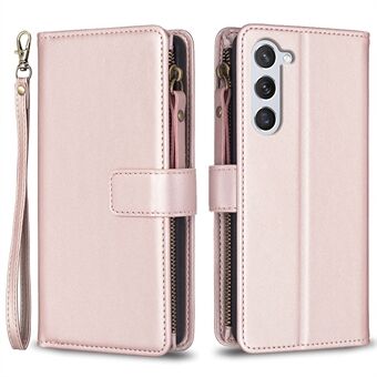 BF19 For Samsung Galaxy S23 Dustproof Phone Shell Zippered Phone Case PU Leather Wallet Stand Cover