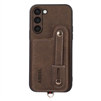 ABEEL Style 03 Kickstand Cover for Samsung Galaxy S23 , Litchi Texture PU Leather+TPU+PC Rotating Card Holder Phone Case