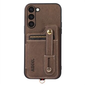 ABEEL Style 01 Kickstand Case for Samsung Galaxy S23 , Litchi Texture PU Leather+TPU+PC Phone Cover with Folio Flip Card Slots