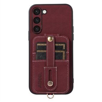 ABEEL Style 02 For Samsung Galaxy S23 Vertical Flip Card Slots Kickstand Case Anti-scratch Litchi Texture PU Leather+TPU+PC Phone Cover