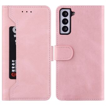 Stitching PU Leather Phone Stand Case for Samsung Galaxy S23 Outer Card Holder Wallet Phone Cover