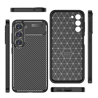 For Samsung Galaxy S23+ Carbon Fiber Texture Flexible TPU Phone Case Drop-proof Back Cover