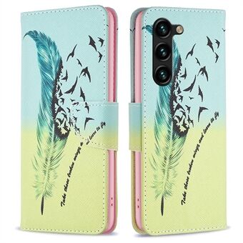 BF Pattern Printing Leather Series-1 for Samsung Galaxy S23+ Flip Stand Phone Case Printed Pattern PU Leather Magnetic Closure Folio Wallet Cover