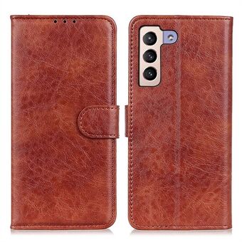 For Samsung Galaxy S23+ Crazy Horse Texture PU Leather Wallet Case Magnetic Clasp Phone Flip Stand Cover