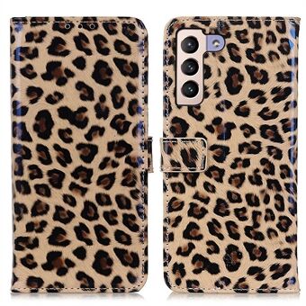 For Samsung Galaxy S23+ Leopard Pattern Wallet Phone Case PU Leather Stand Magnetic Clasp Shockproof Cover