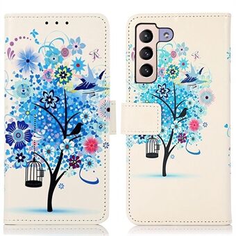 For Samsung Galaxy S23+ Pattern Printing PU Leather Wallet Case Magnetic Clasp Flip Folio Phone Stand Cover