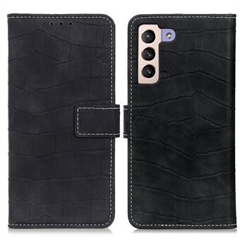 For Samsung Galaxy S23+ PU Leather Full Protection Phone Case Drop-proof Crocodile Texture Wallet Stand Cover