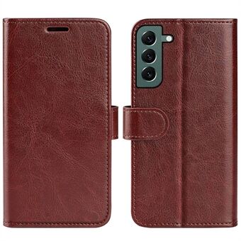 PU Leather Phone Cover for Samsung Galaxy S23+, Crazy Horse Texture Shockproof Case with Stand Wallet