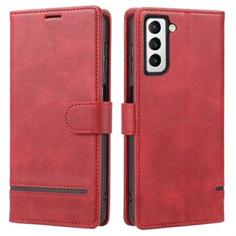 Anti-fall Phone Cover Wallet Stand For Samsung Galaxy S23+, Magnetic Closing Clasp PU Leather Cell Phone Case