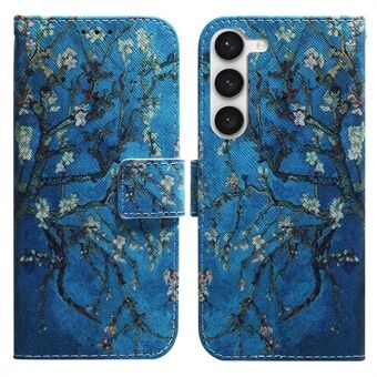 For Samsung Galaxy S23+ Pattern Printing PU Leather Drop-proof Cover Magnetic Clasp Flip Stand Wallet Case