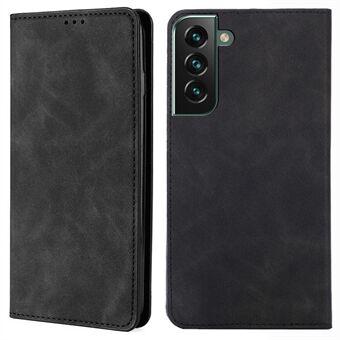 For Samsung Galaxy S23+ Skin-touch Feeling Full Protection Phone Stand Case Magnetic Auto-absorbed Card Holder Cover