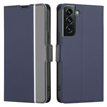 For Samsung Galaxy S23+ Twill Texture PU Leather Flip Stand Cover Card Slots Design Secure Double Magnetic Clasp Phone Case