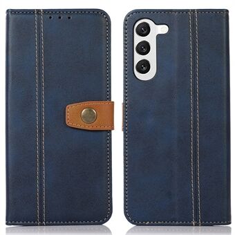 For Samsung Galaxy S23+ Magnetic Clasp Phone Cover PU Leather Hands-free Stand Wallet Case