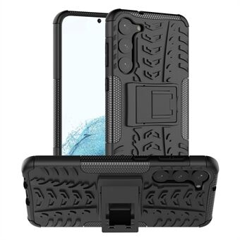 Anti-scratch Phone Case for Samsung Galaxy S23+, Hard PC+TPU Tires Style Cool Rugged Kickstand Phone Cover