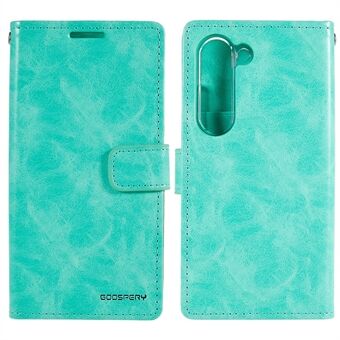 MERCURY GOOSPERY Blue Moon Phone Case for Samsung Galaxy S23+, PU Leather Wallet Style Stand Flip Magnetic Cover