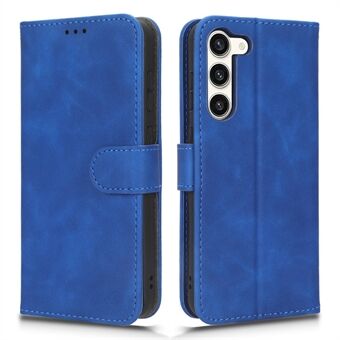 Anti-fall Phone Case for Samsung Galaxy S23+, Skin-touch Feeling PU Leather Wallet Stand Cell Phone Cover