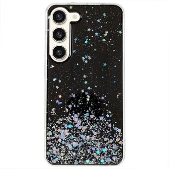 For Samsung Galaxy S23+ Starry Sky Sparkle Epoxy Phone Case Shockproof TPU Protective Back Cover