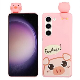 For Samsung Galaxy S23+ Cartoon Phone Case 3D Animal Figure TPU+Silicone Anti-drop Cover