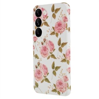 For Samsung Galaxy S23+ Flower Pattern IMD Phone Case Soft TPU Shockproof Protective Cover