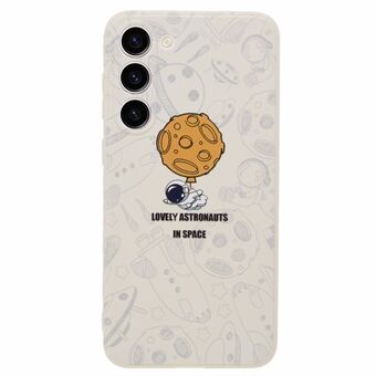 Soft TPU Case for Samsung Galaxy S23+ Cartoon Astronaut Pattern Precise Cutout Phone Cover