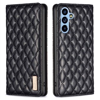 BINFEN COLOR BF Style-16 For Samsung Galaxy A54 5G PU Leather Phone Case Imprinted Rhombus Pattern Protective Case Magnetic Closure Flip Cover with Stand / Card Slot