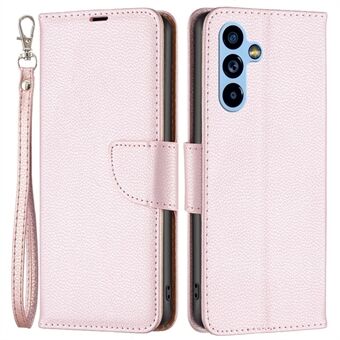 BF Leather Case Series-3 for Samsung Galaxy A54 5G Litchi Texture Ant-Scratch Phone Case PU Leather Wallet Stand Flip Cover with Hand Strap