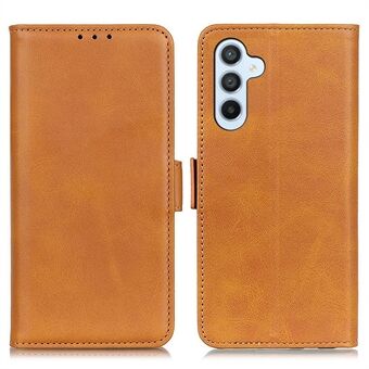 For Samsung Galaxy A54 5G Cowhide Texture Protective Phone Case Side Magnetic Clasps Stand PU Leather Dustproof Phone Wallet Cover