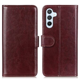 Bump Proof Phone Case for Samsung Galaxy A54 5G, Wallet Phone Case Magnetic Clasp Crazy Horse Texture PU Leather Flip Cover