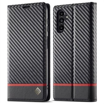 LC.IMEEKE for Samsung Galaxy A54 5G Carbon Fiber Texture Phone Flip Leather Wallet Case Drop-proof Cell Phone Cover