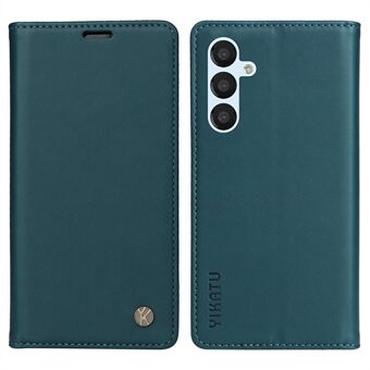 YIKATU For Samsung Galaxy A54 5G YK- 001 Anti-fall PU Leather Flip Wallet Case Strong Magnetic Auto-absorbed Stand Anti-scratch Phone Cover