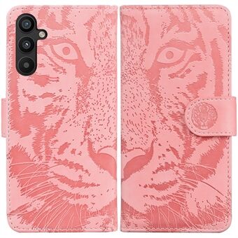 For Samsung Galaxy A54 5G PU Leather Stand Magnetic Clasp Case Tiger Pattern Imprinted Wallet Protective Phone Cover