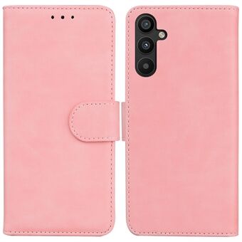 For Samsung Galaxy A54 5G Fingerprint-Proof Solid Color PU Leather Wallet Case Shockproof Phone Stand Cover