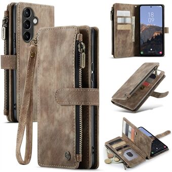 CASEME C30 Series for Samsung Galaxy A54 5G PU Leather Phone Case Stand Card Holder Zipper Pocket Anti-scratch Protective Phone Cover