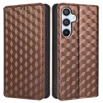 For Samsung Galaxy A54 5G Flip Phone Case Rhombus Pattern Imprinted PU Leather Wallet Stand Cover