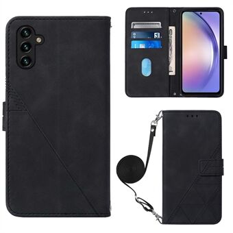 YB Imprinting Series-2 for Samsung Galaxy A54 5G PU Leather Phone Case Stand Wallet Shockproof Cover