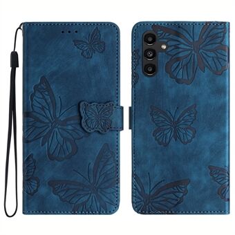 For Samsung Galaxy A54 5G Skin-touch Leather Stand Phone Case Butterfly Imprinted Wallet Cover