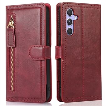 For Samsung Galaxy A54 5G PU Leather Wallet Drop-proof Case Zipper Pocket Flip Stand Phone Cover