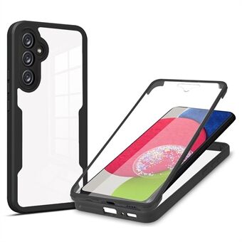 For Samsung Galaxy A54 5G Clear Acrylic+TPU Phone Case Camera Lens Protection Phone Cover with PET Screen Film